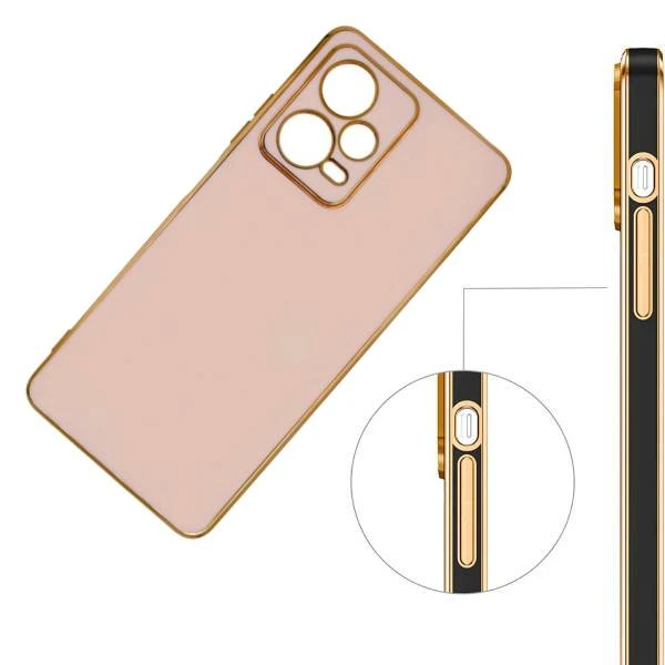 قاب گوشی Poco X5 / Redmi Note 12 5G شیائومی ژله ای مای کیس دور طلایی شفاف