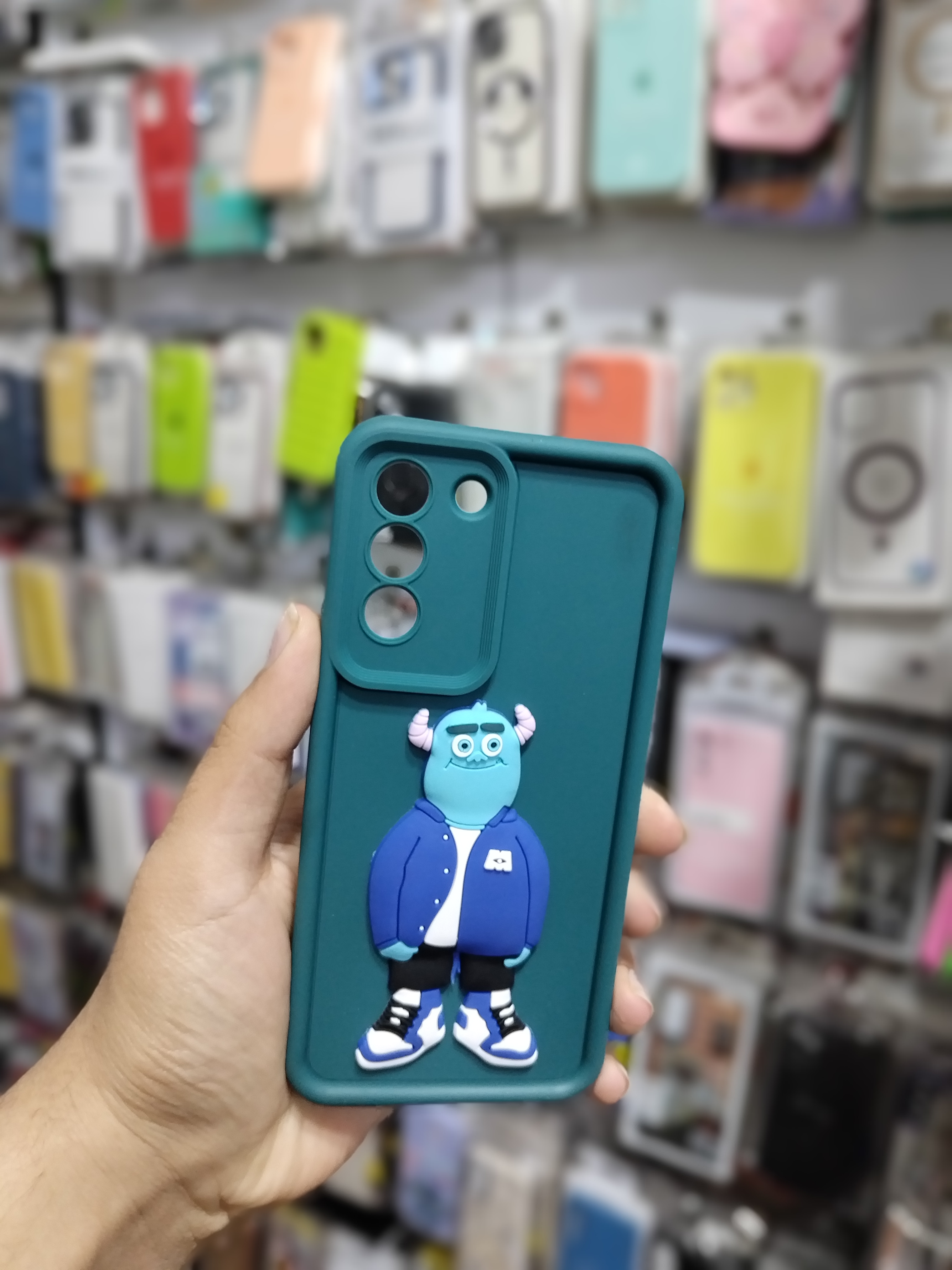 قاب گوشی Galaxy S21 FE سامسونگ طرح سیلیکونی Solid عروسکی فانتزی برجسته سه بعدی محافظ لنزدار سالیوان