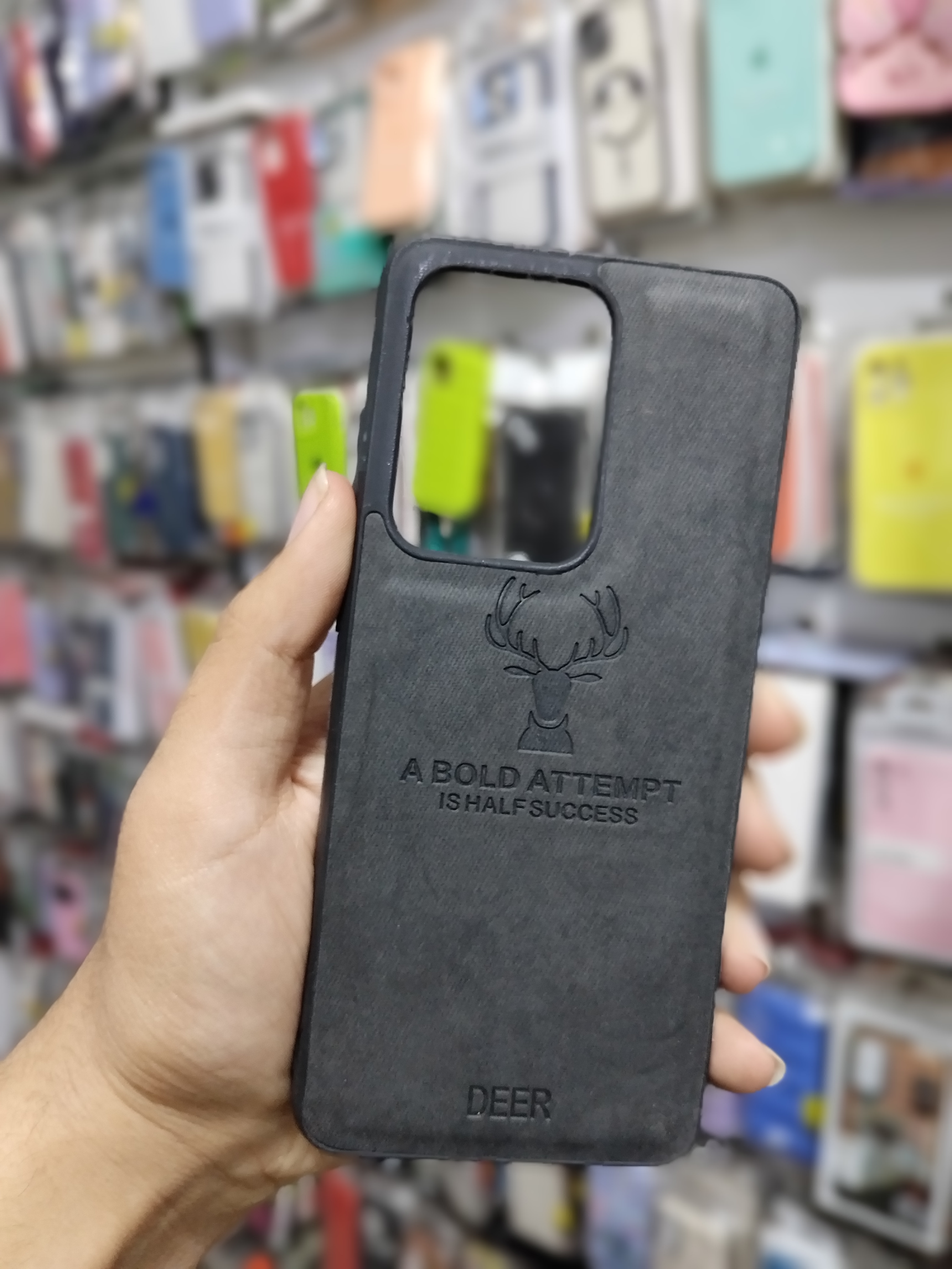 قاب چرمی سامسونگ Galaxy S20 Ultra مدل A Bold Attempt مشکی