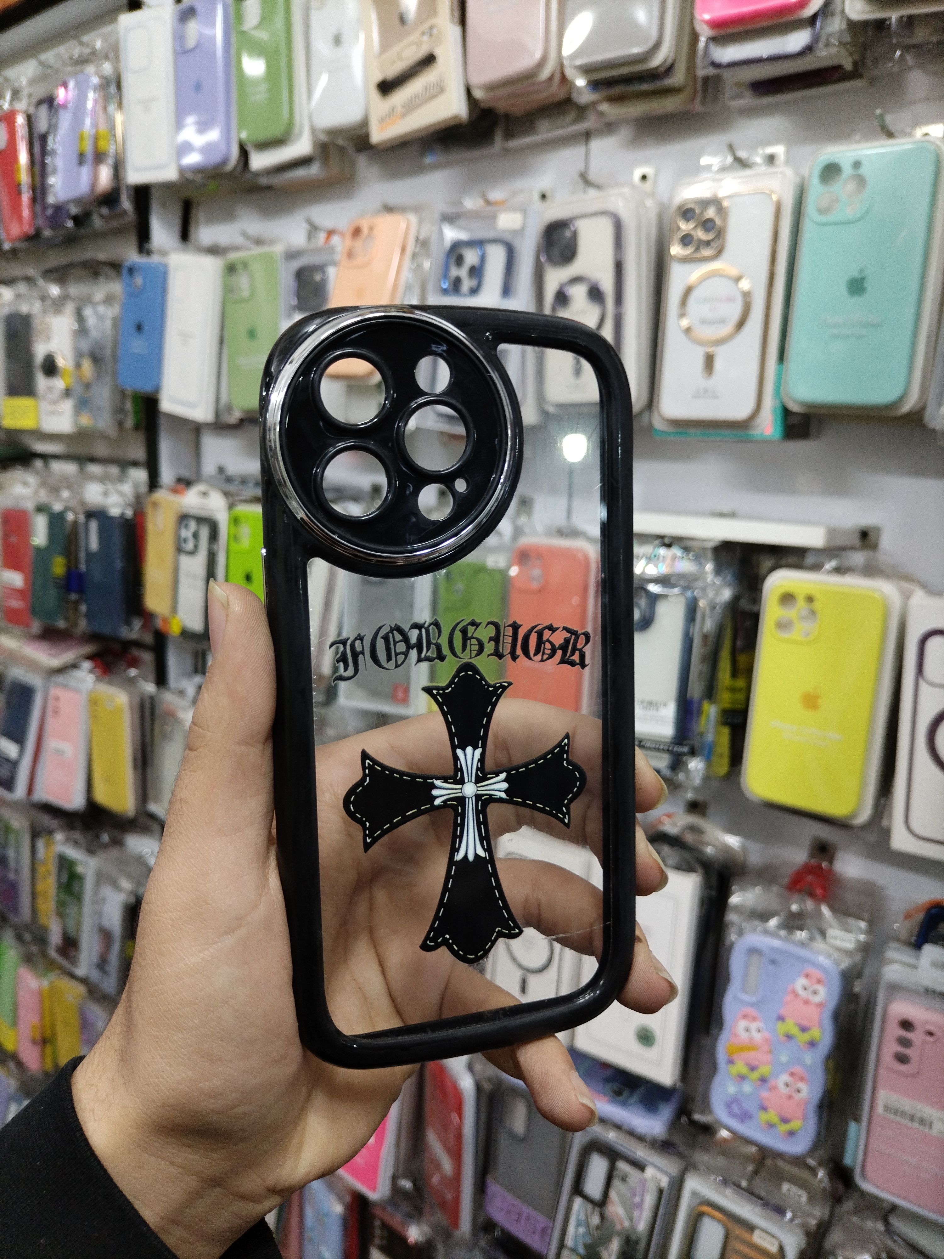 کاور Unique Case مناسب برای گوشی آیفون 14 پرومکس iPhone 14 promax طرح دار رنگ ثابت شفاف اورجینال
