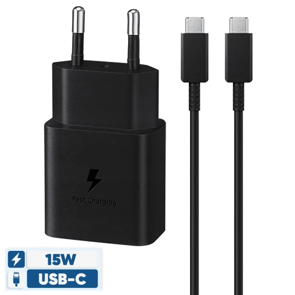 شارژر سامسونگ مدل EP-T1510 توان 15 وات دو پین همراه کابل اصل