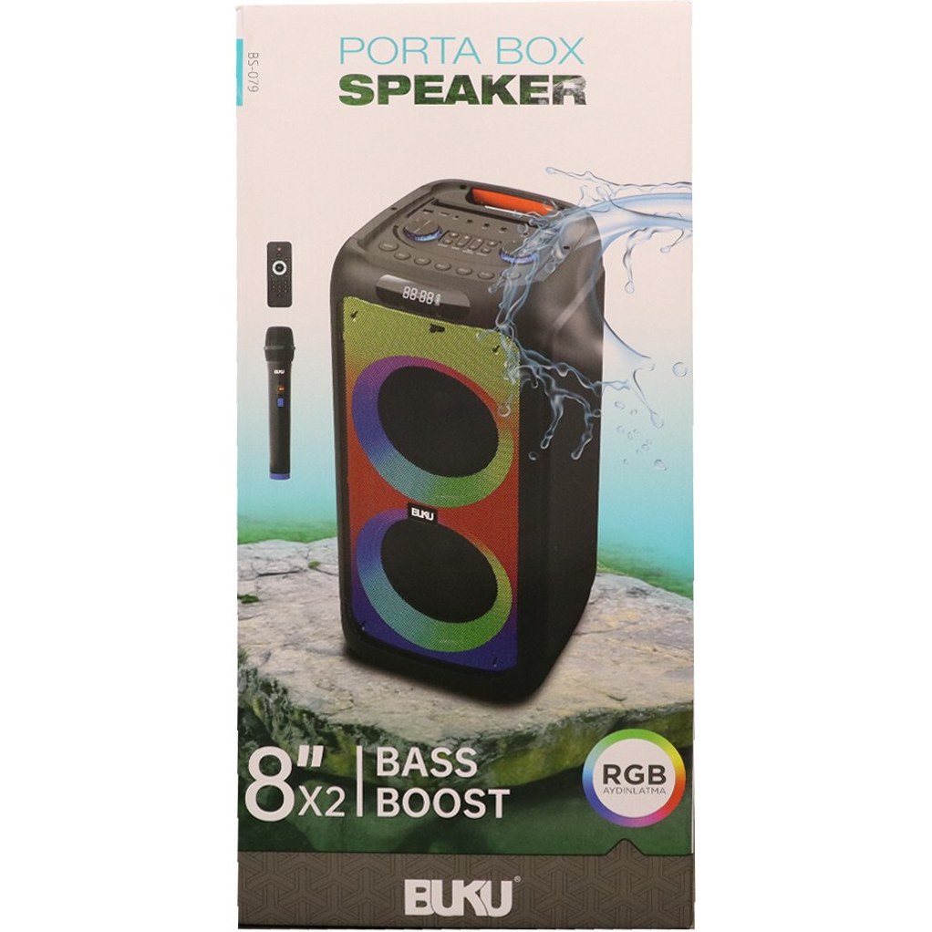 اسپیکر پارتی باکس BUKU BS-079 | RGB | میکروفون دار | اورجینال