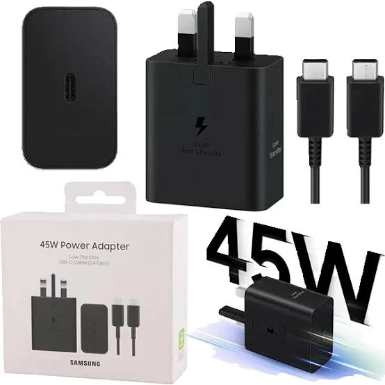 آداپتور شارژر 45 وات اصل سامسونگ مدل EP-T4511 همراه با کابل تایپ سی