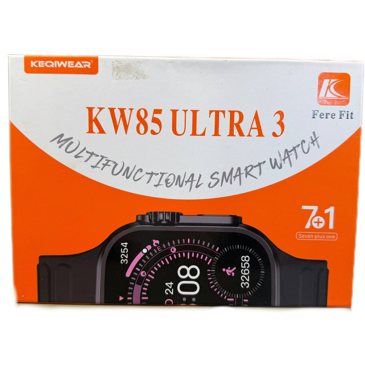 پک ساعت هوشمند KW85 ULTRA3 با 7 بند سیلیکونی