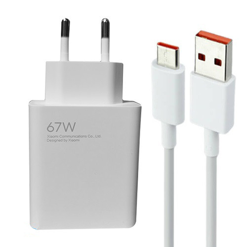 شارژر شیائومی Xiaomi 67W با کابل اصل توربو و ثانیه شمار