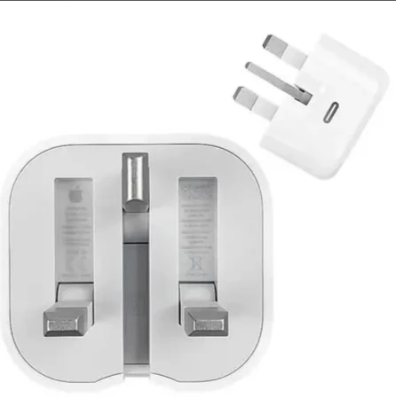 شارژر اپل 20 وات اصل سه پین همراه کابل {مناسب ایفون های 11 الی 16 پرومکس}+ تبدیل 3به2 رایگان